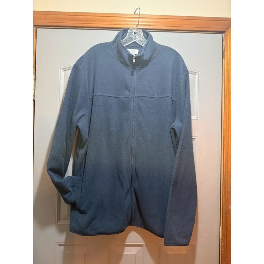 Men’s navy blue - fleece zip up- Croft and barrow XL